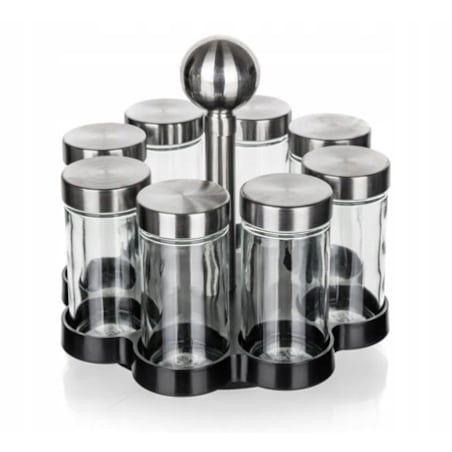 PRZYPRAWNIK pojemnik na przyprawy zestaw do kuchni w stojaku na prezent