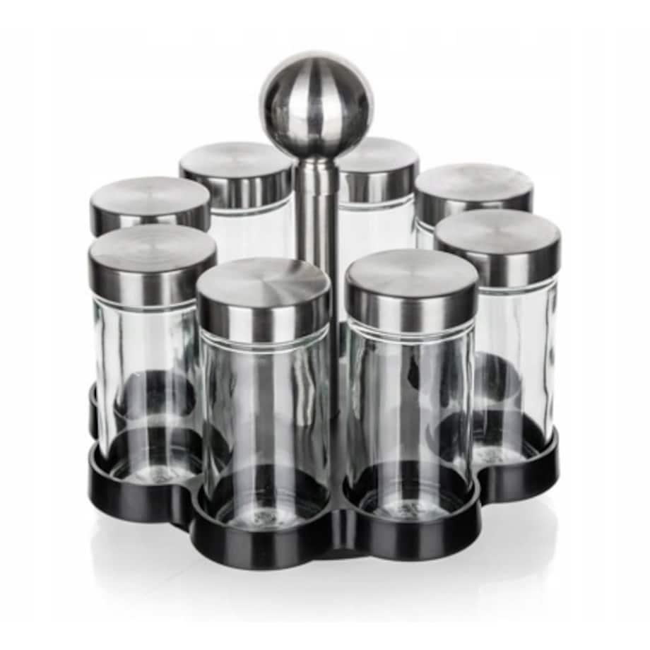 PRZYPRAWNIK pojemnik na przyprawy zestaw do kuchni w stojaku na prezent