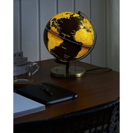 Globus LED MAGELLAN Czarny 32 cm