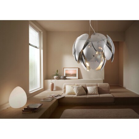 Nowoczesna lampa wisząca Antires szklane płatki do salonu