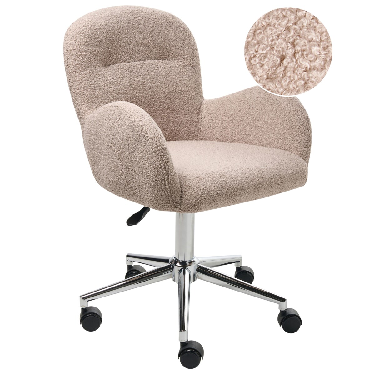 Krzesło obrotowe PRIDDY Boucle Beżowy
