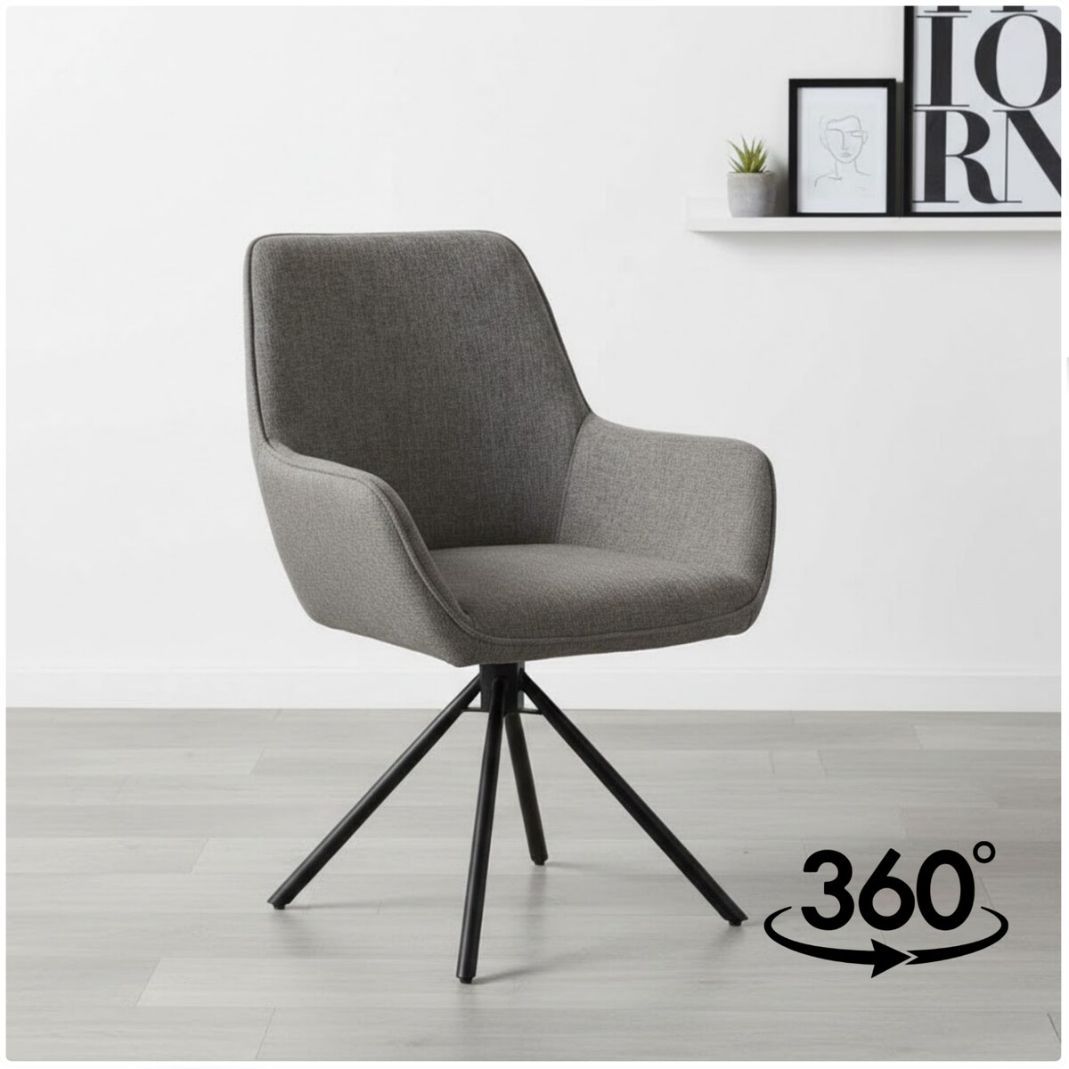 Krzesło tapicerowane nowoczesne wygodne szarepikowane do jadalni salonu
