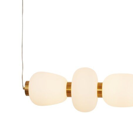 Lampa wisząca BRILLA-6 LED biało-złota 125 cm