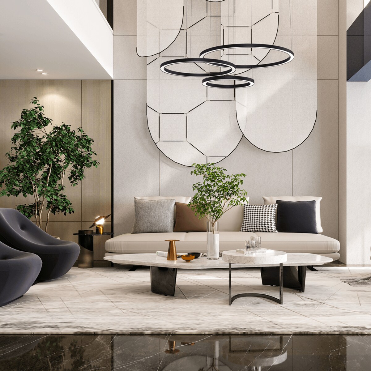 Wisząca lampa Galaxia ML8789 LED 85W do jadalni czarna