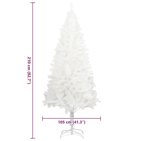 vidaXL Sztuczna choinka z realistycznymi igłami, biała, 210 cm