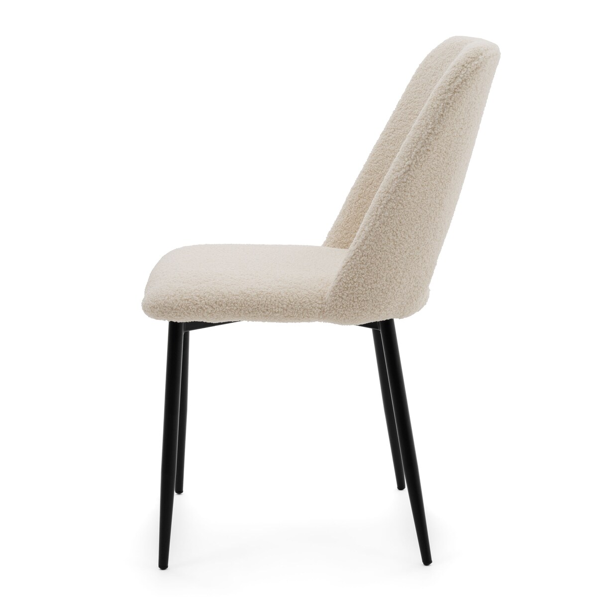 KRZESŁO TAPICEROWANE DO SALONU GLAMOUR TKANINA BOUCLE TEDDY JASNOBEŻOWE ORO