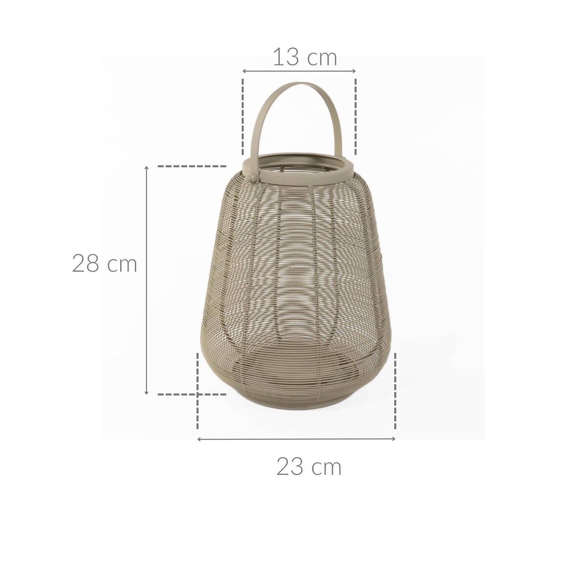 Metalowy lampion na świeczkę, 23 x 28 cm