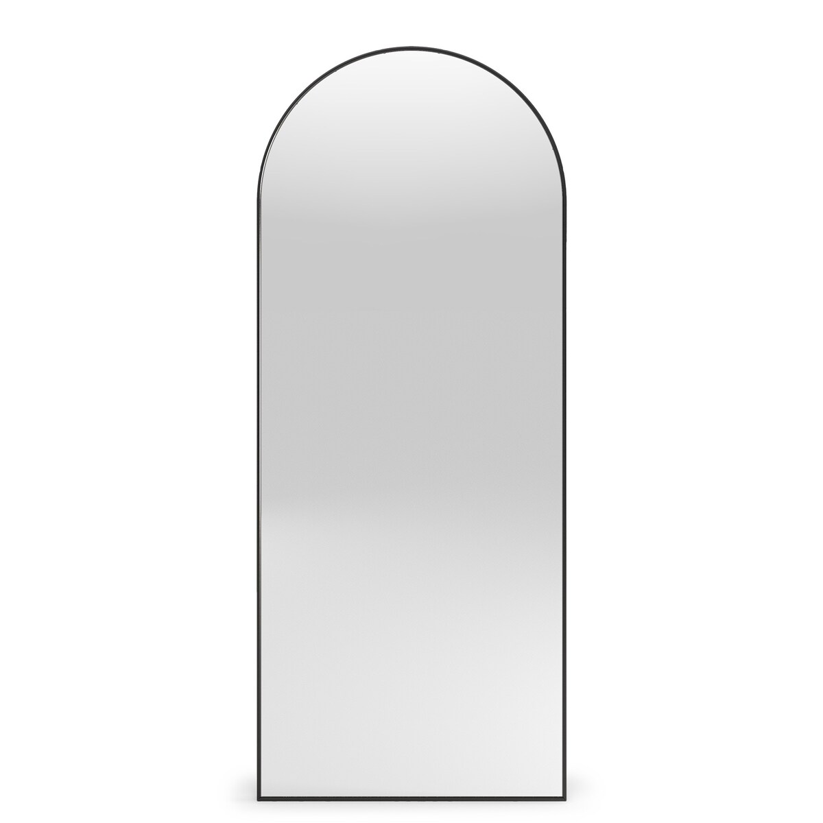 Lustro czarne w metalowej ramie półowalne 170x70 cm