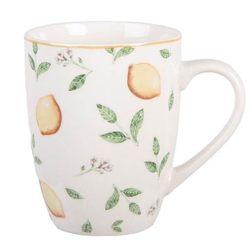 Komplet 6 kubków ceramicznych Lemons 350 ml