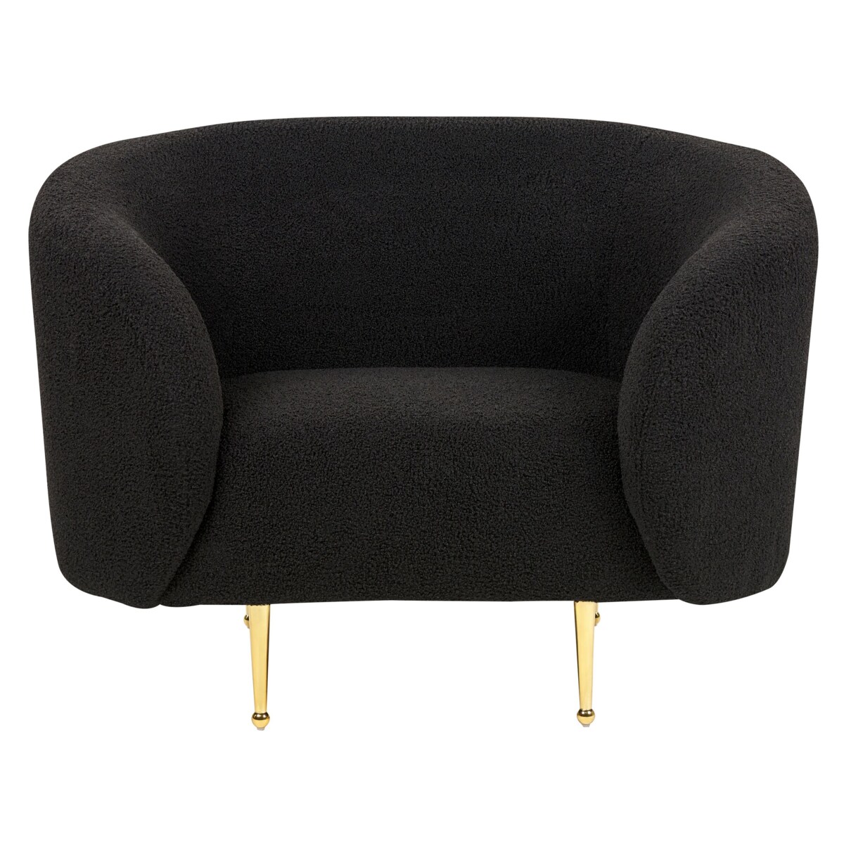 Komplet wypoczynkowy 3-osobowy boucle czarny LOEN