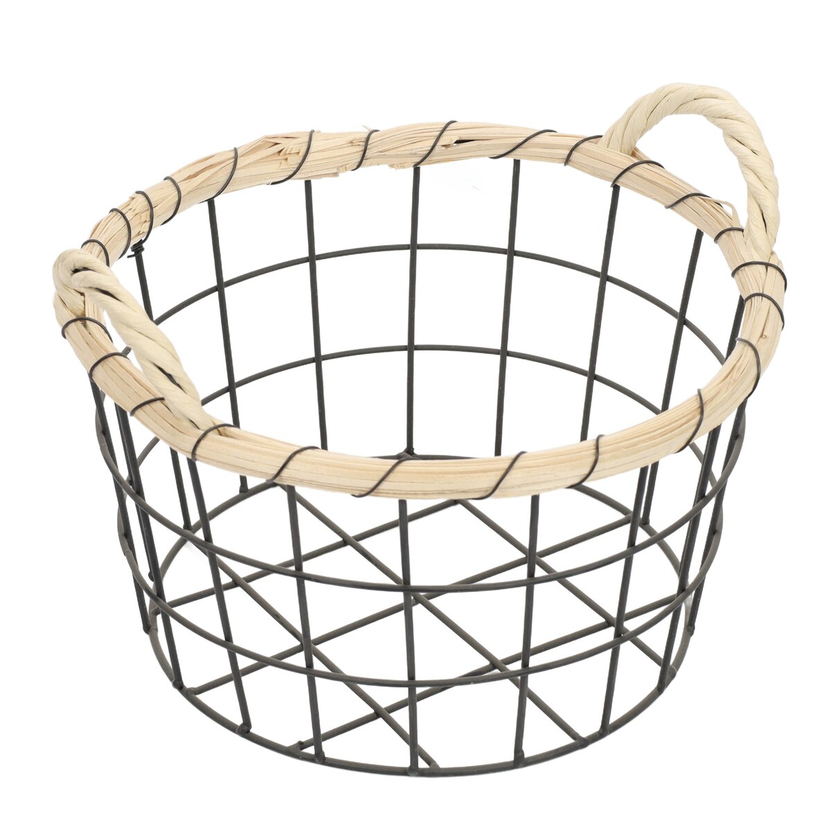 Komplet koszy dekoracyjnych z metalu, owalnych, 3 sztuki