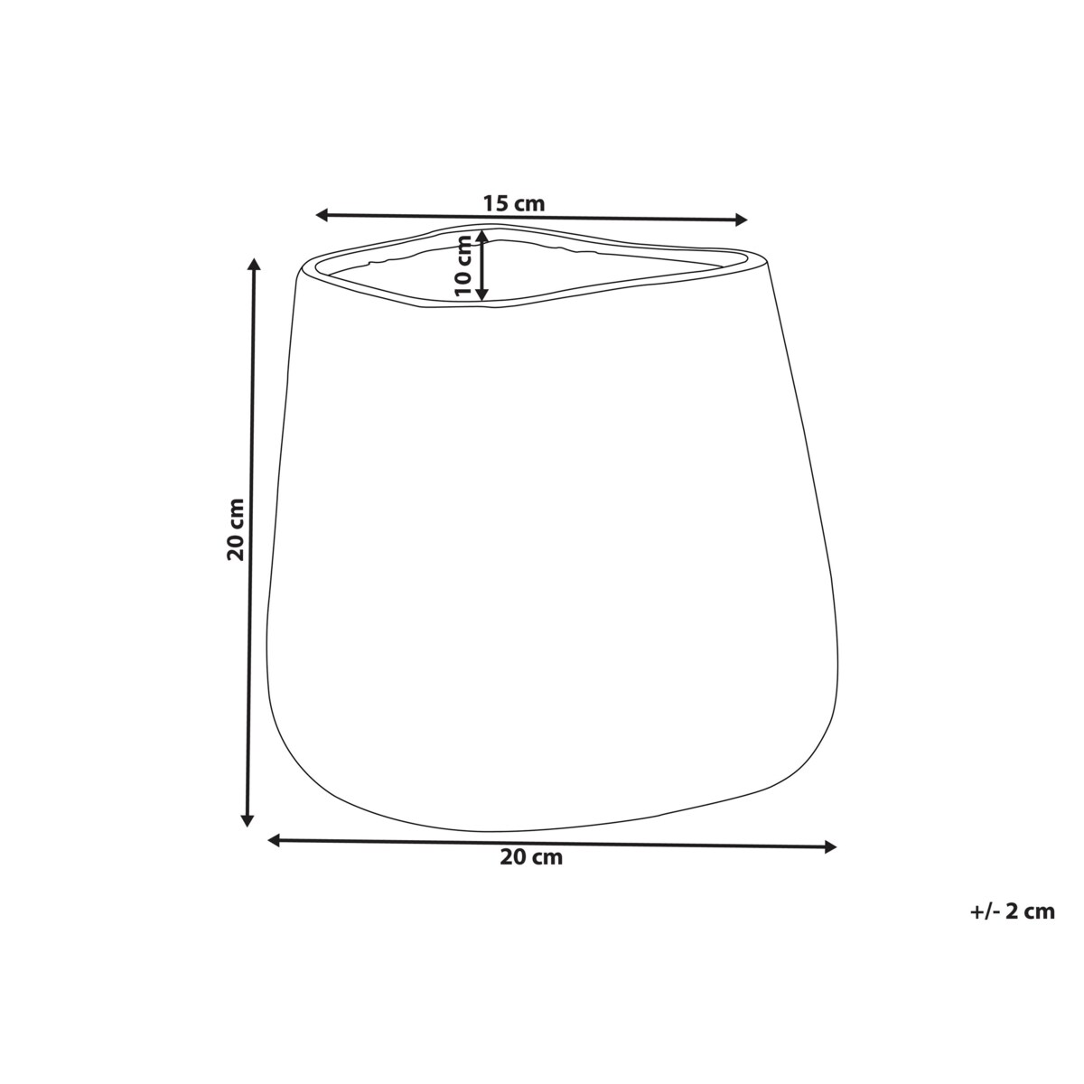 Wazon dekoracyjny ceramiczny 20 cm srebrny CIRTA