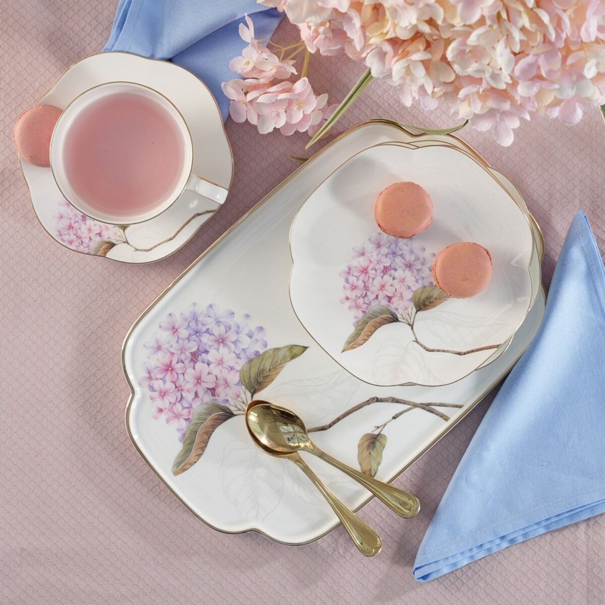 VILLA ITALIA Patera do ciasta porcelanowa Talerz 31,5 x 20,5 cm MAGIC BLOOMS