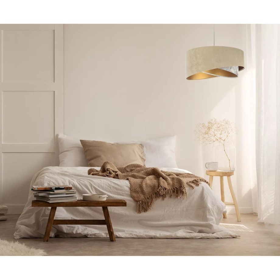 Lampa wisząca SAND FLOWER 1 beżowa/złota