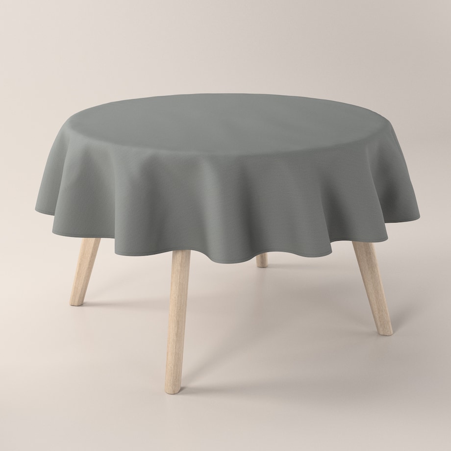 Obrus okrągły 160 x 160 cm szary