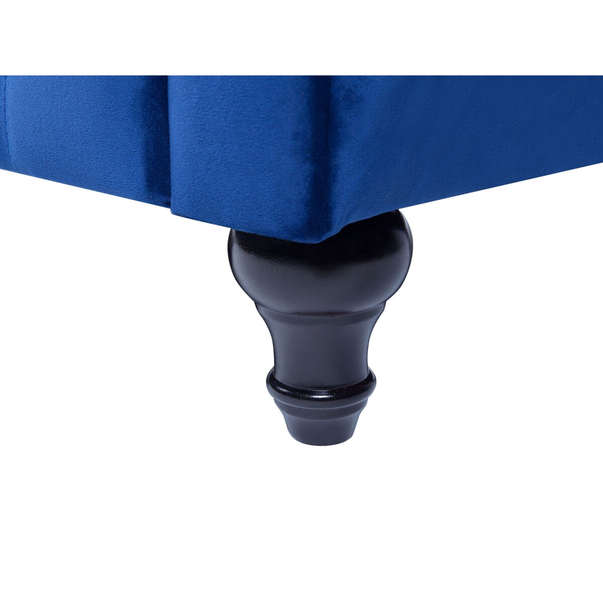 Sofa 3-osobowa welurowa niebieska CHESTERFIELD