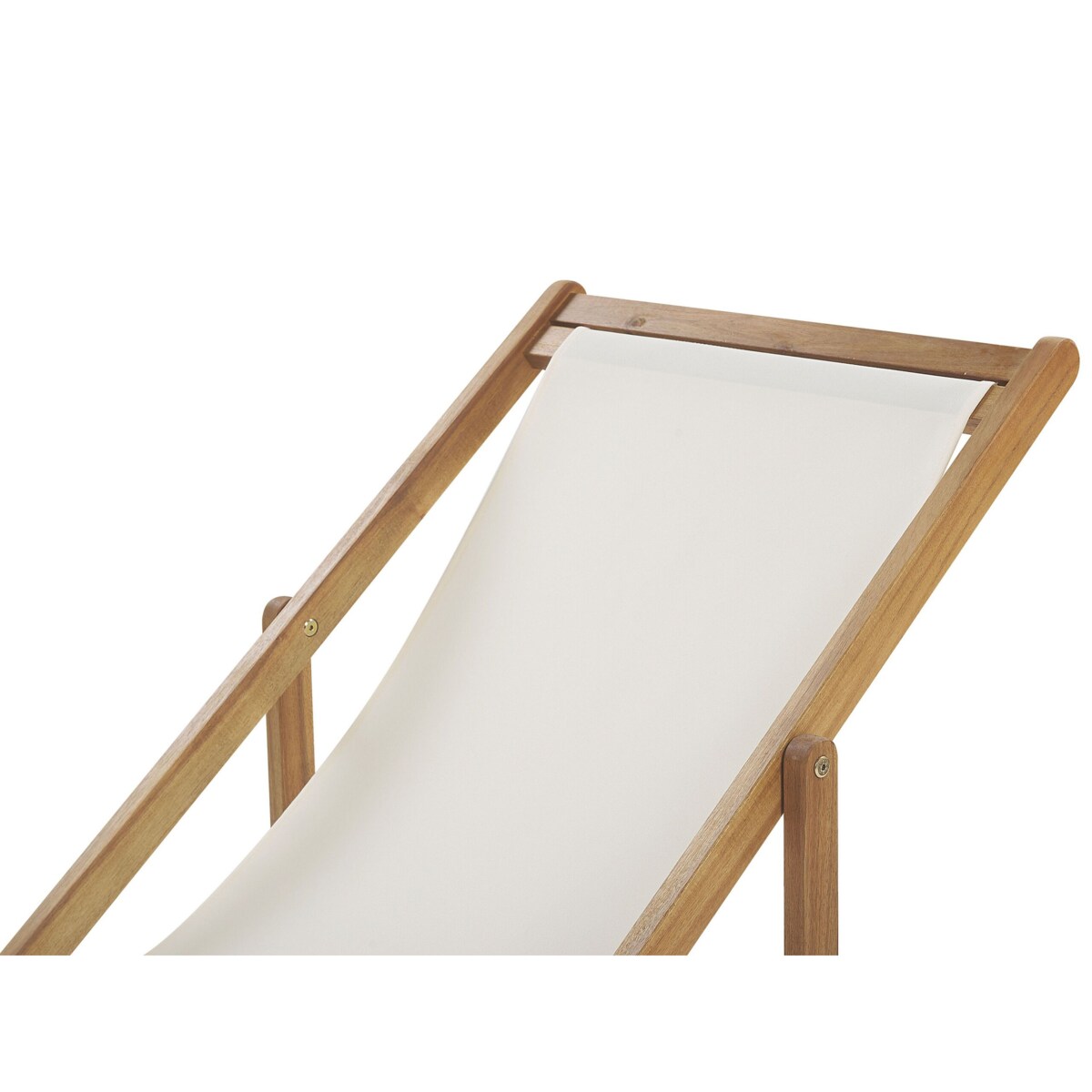 Zestaw 2 leżaków ogrodowych jasne drewno akacjowe wzór w kwiaty czerwony ANZIO