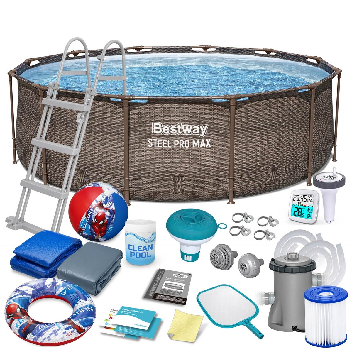 Basen ogrodowy stelażowy 366x100cm Bestway 56709-17W1