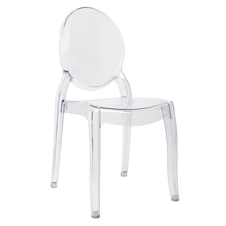 Transparentne krzesło sypialniane Elizabeth do toaletki