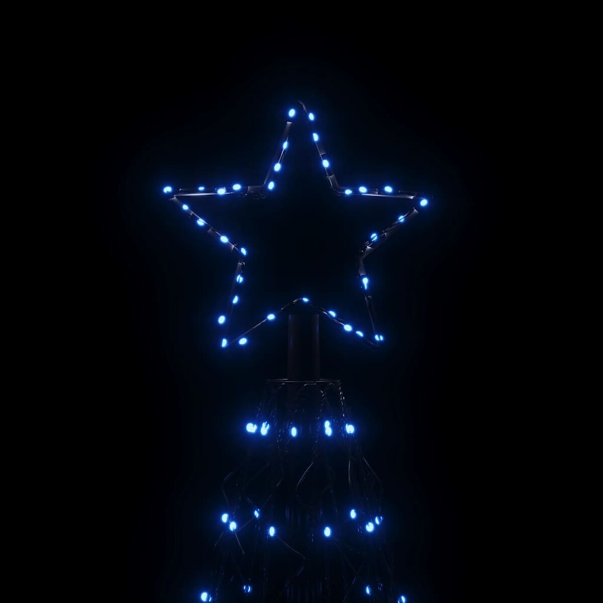 vidaXL Choinka stożkowa, 1400 niebieskich diod LED, 160x500 cm