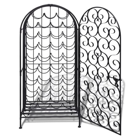 vidaXL Metalowy stojak na 35 butelek wina