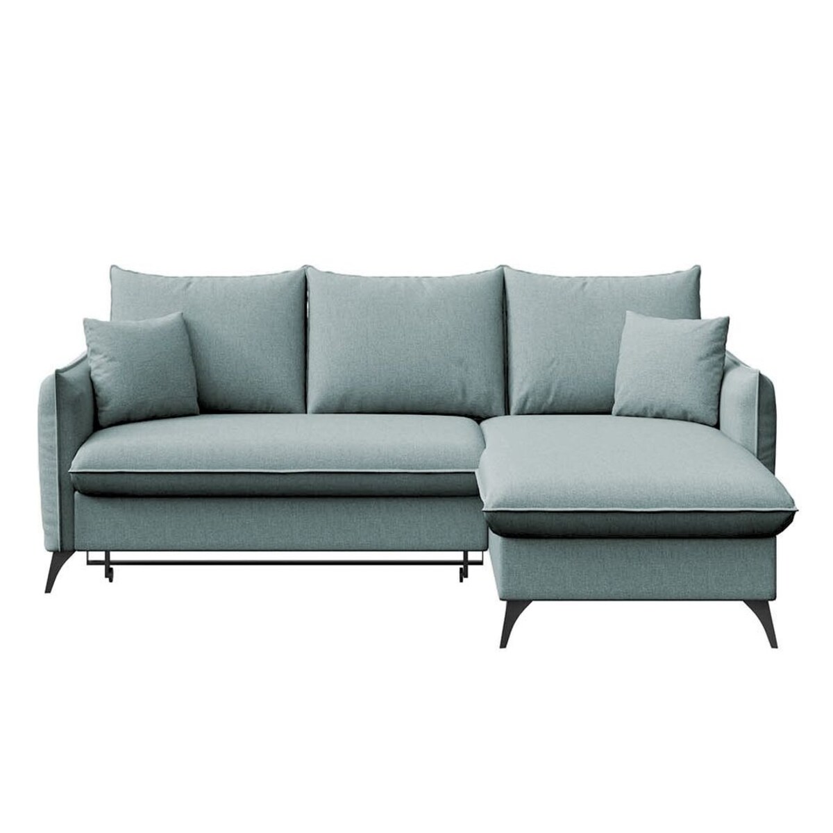 Brim Sofa narożna prawa z funkcją spania i pojemnikiem prawa jasnoniebieska