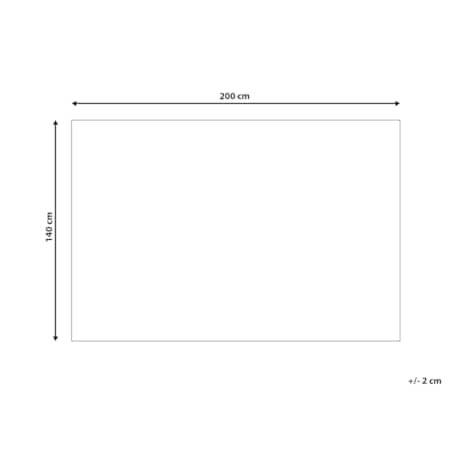 Dywan z juty 140 x 200 cm czarno-beżowy GERCE