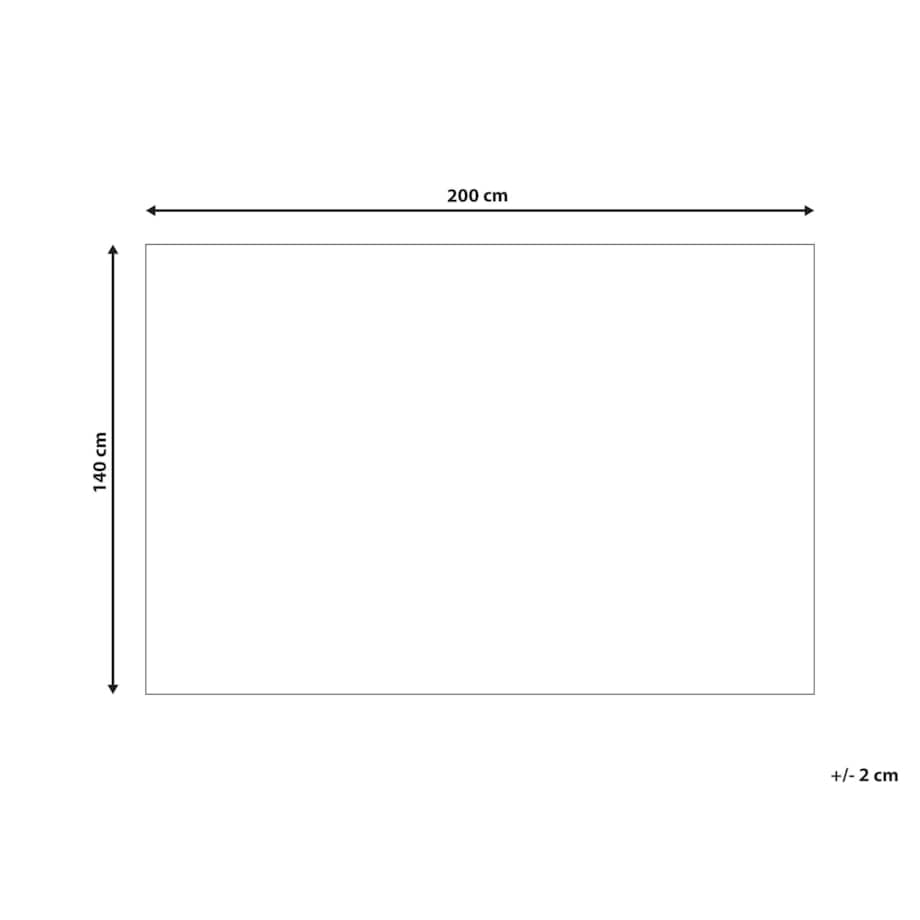 Dywan z juty 140 x 200 cm czarno-beżowy GERCE