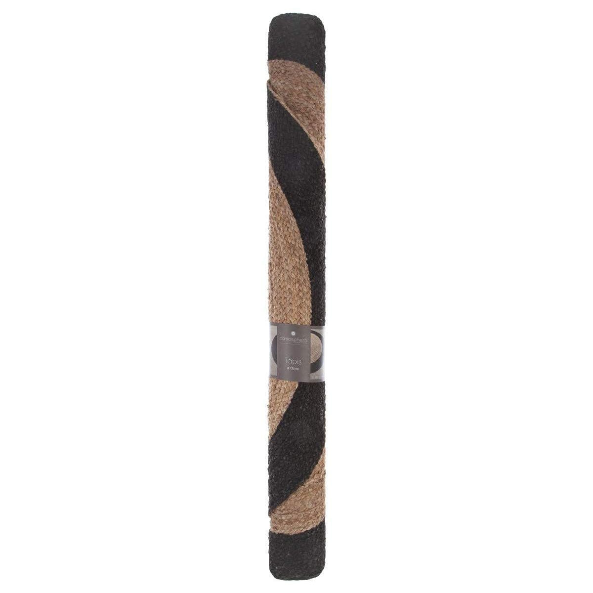 Dywan jutowy, okrągły, Ø 120 cm, kolor brązowy