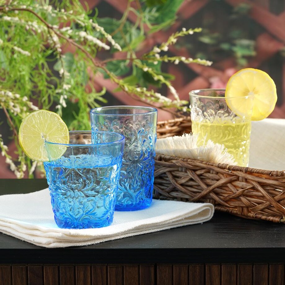 VILLA ITALIA Szklanka niebieska 270 ml 9 cm VERITA