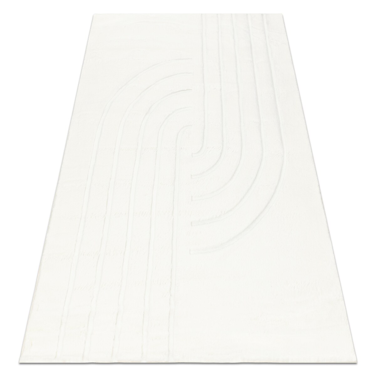 Dywan CURVY biały 11 Curves do prania, 160x220 cm