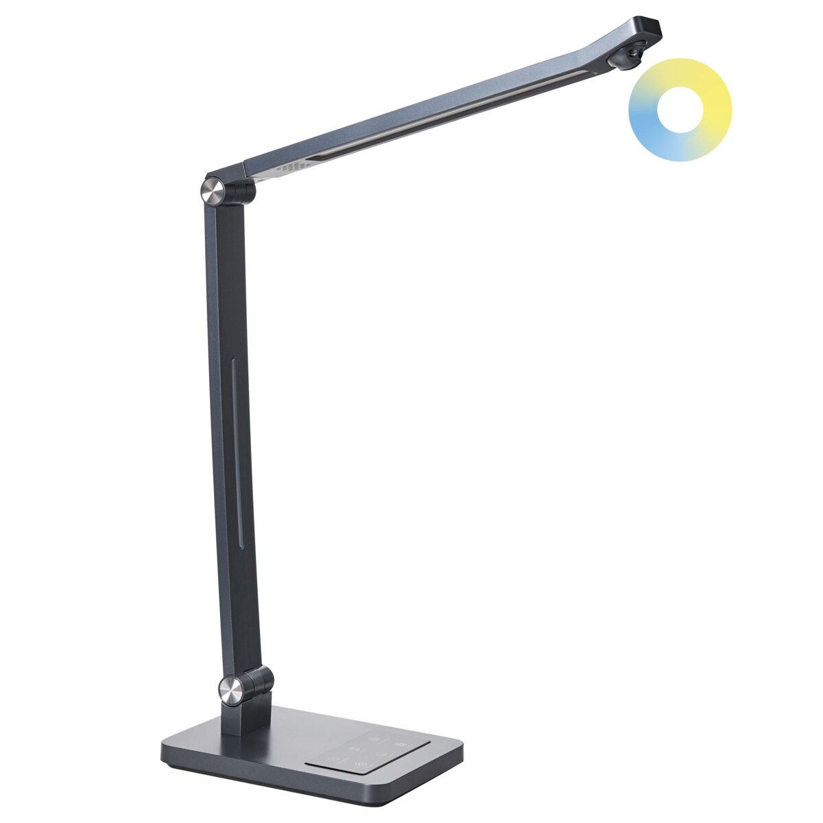 Lampa biurkowa LED LEPUS Z czujnikiem ruchu Ciemnoszary