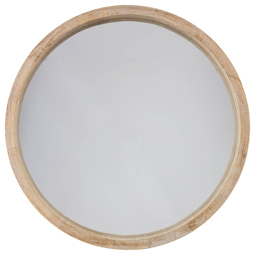 Lustro okrągłe drewniane, Ø 52 cm
