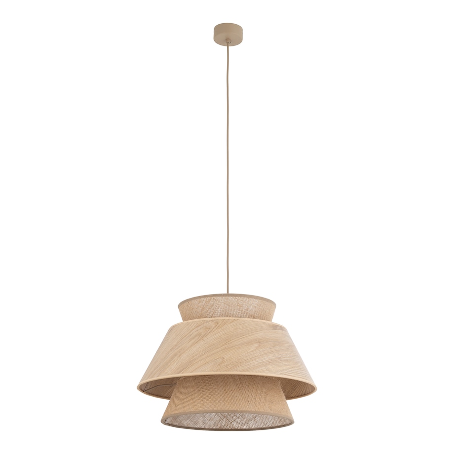 Lampa Wisząca Tk Lighting Kalum Len Fornir 1Xe27 Skandynawski, Boho, Japandi