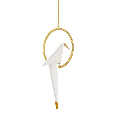 Lampa wisząca Loro MSE1501100121 dekoracyjna LED 12W 3000K ptak biały złoty