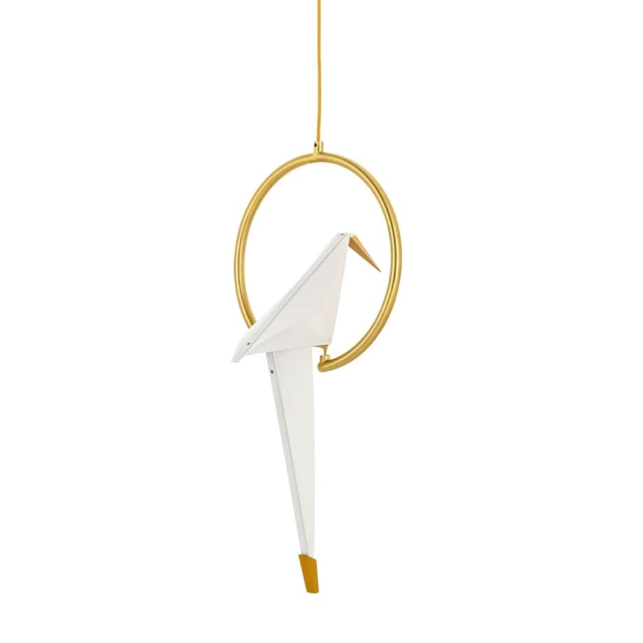 Lampa wisząca Loro MSE1501100121 dekoracyjna LED 12W 3000K ptak biały złoty