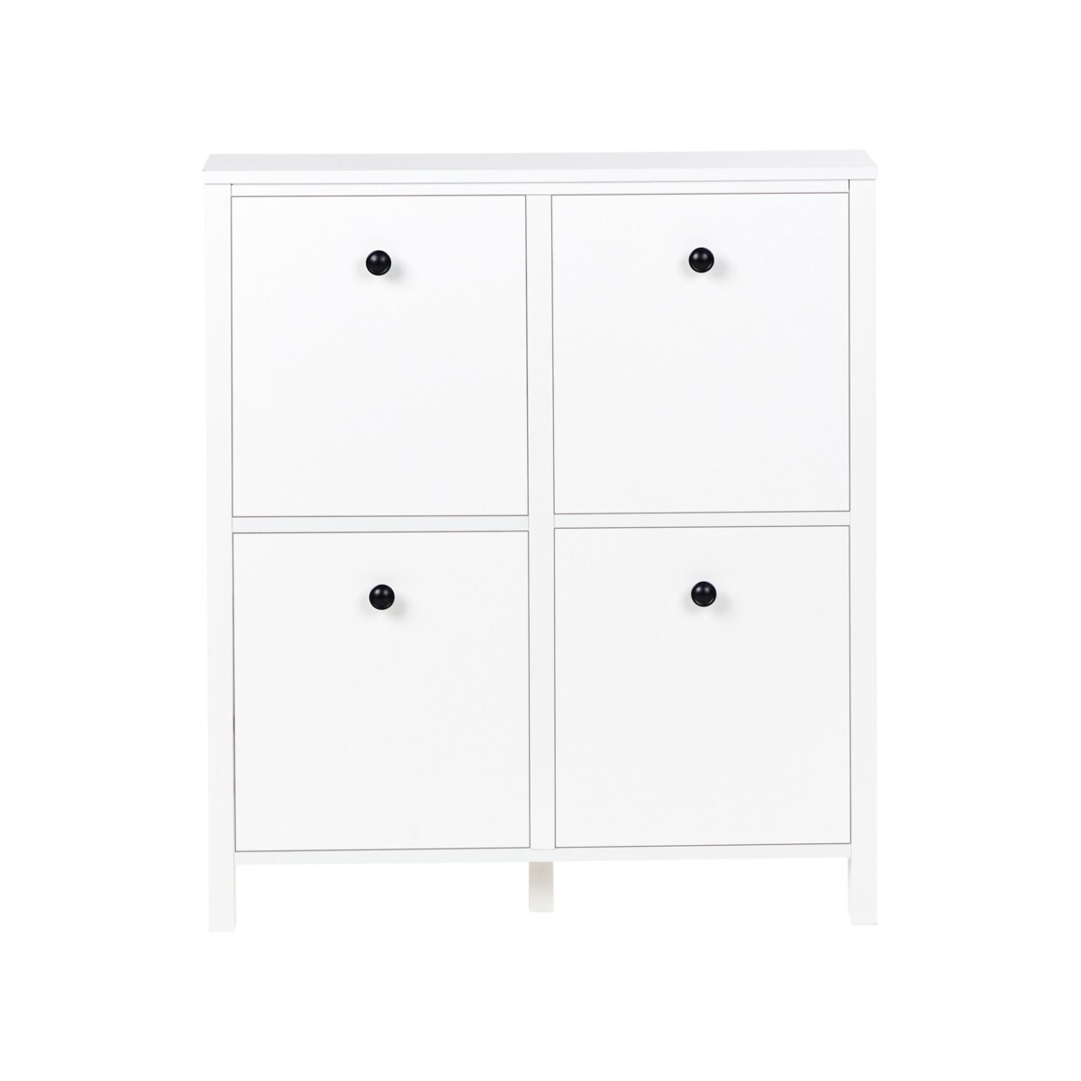 Szafka na buty 4 przegrody biała GIBSON