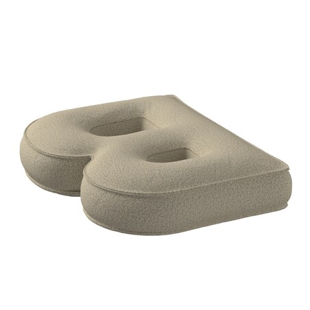 Poduszka literka B, jasny beż, 30x40cm, Boucle