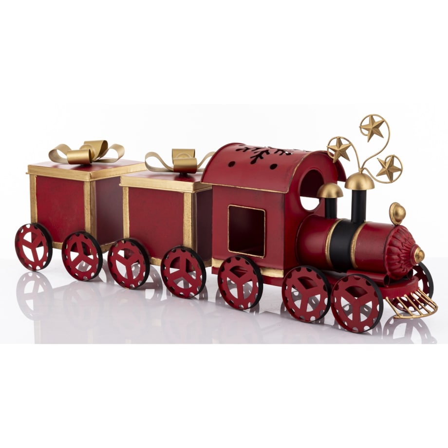 Dekoracja - metalowy pociąg 31x17x76 cm BASEL