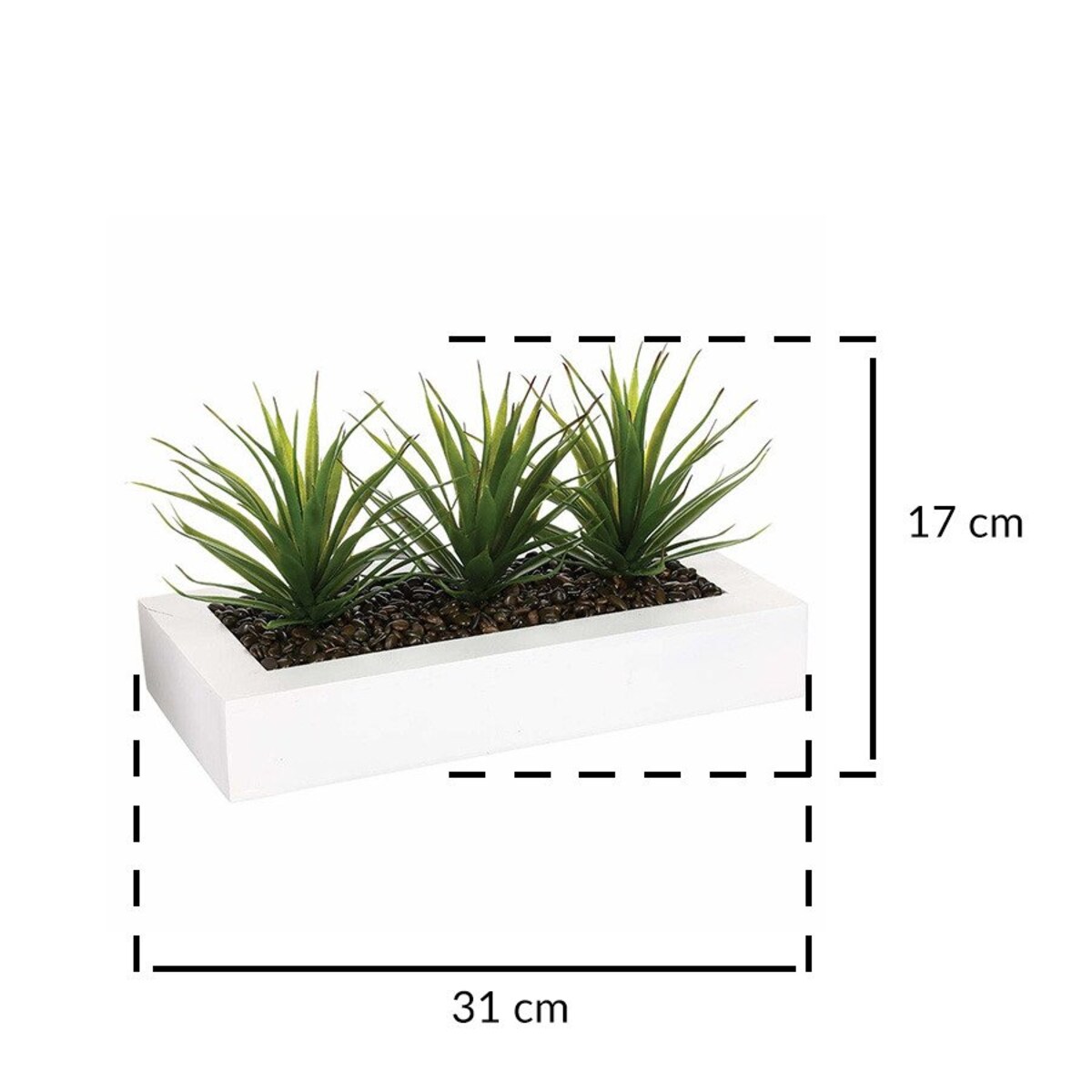 Sztuczne kwiaty w doniczce, aloes