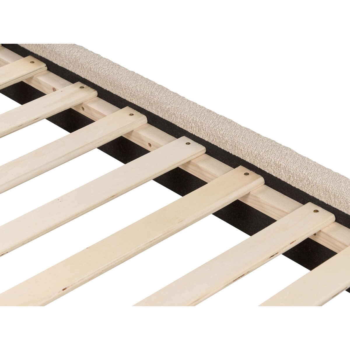 Łóżko boucle 180 x 200 cm beżowe MARGUT