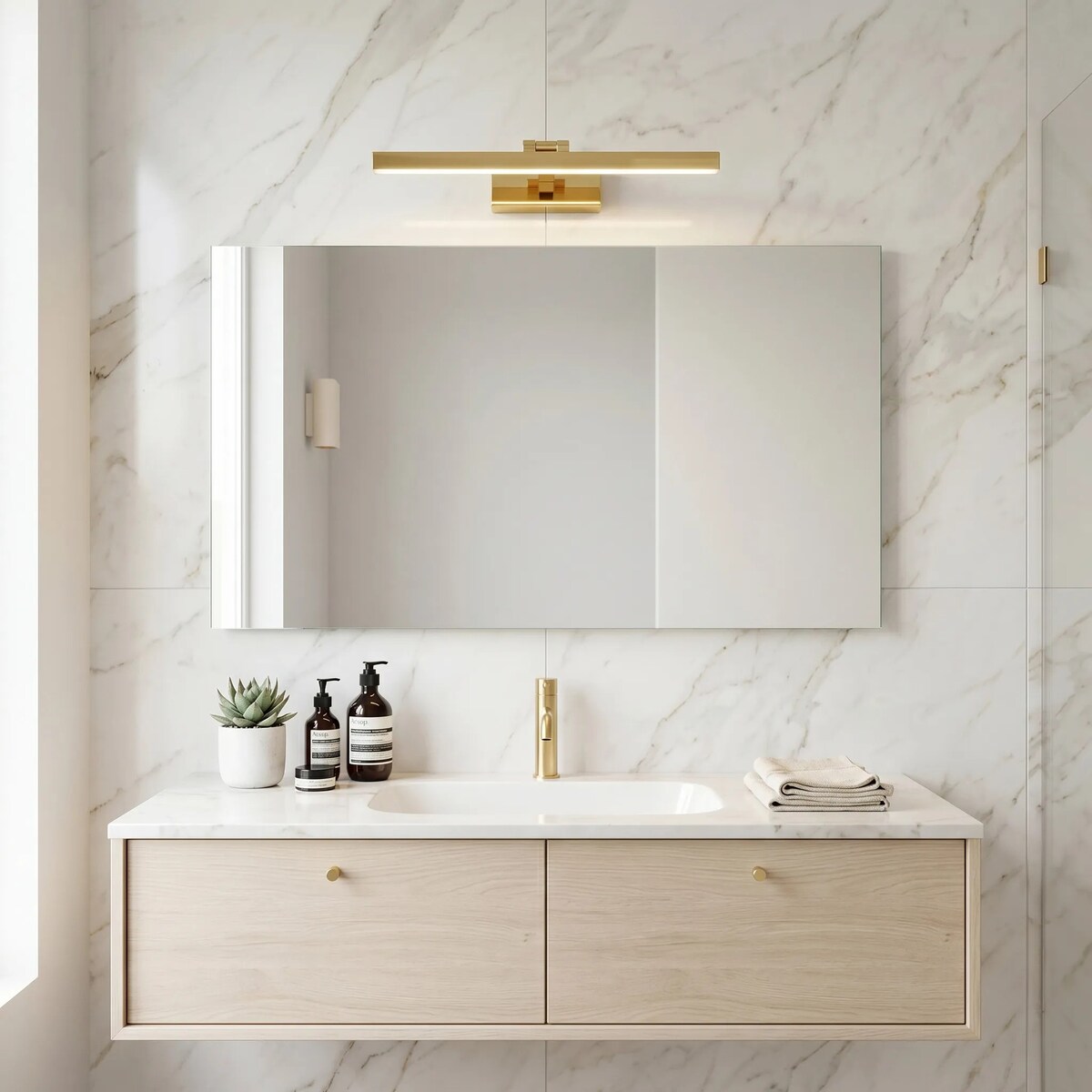 Kinkiet App1860-1W 40Cm Led Złoty, Aluminium, Tworzywo Sztuczne