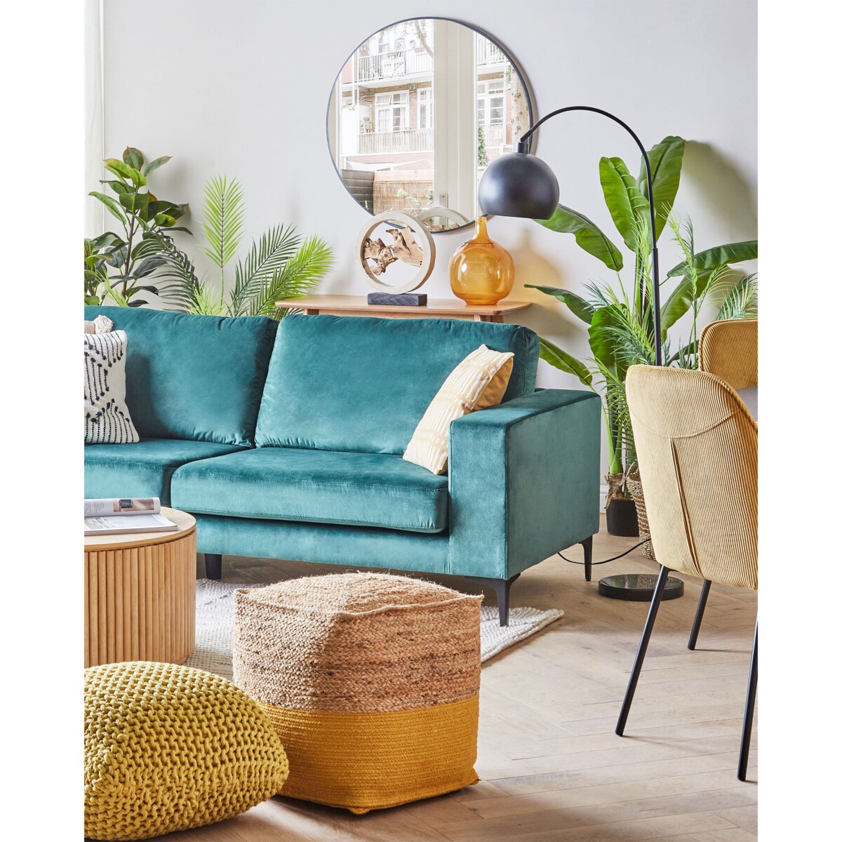 Lustro ścienne 80 x 80 cm czarne ANNEMASSE