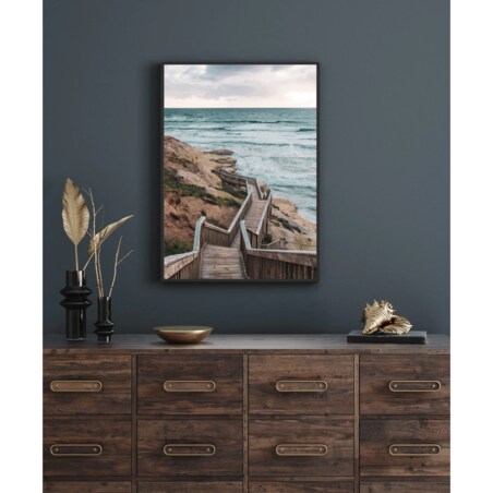 Poster Story, Plakat, Obraz - Drewniane Schody w Adelajdzie w Australii, wymiary 60 x 84 cm