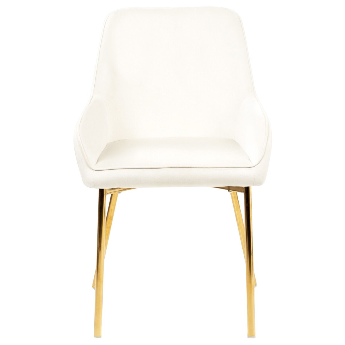 Zestaw 2 krzeseł do jadalni LOVERNA Welur Złamana biel