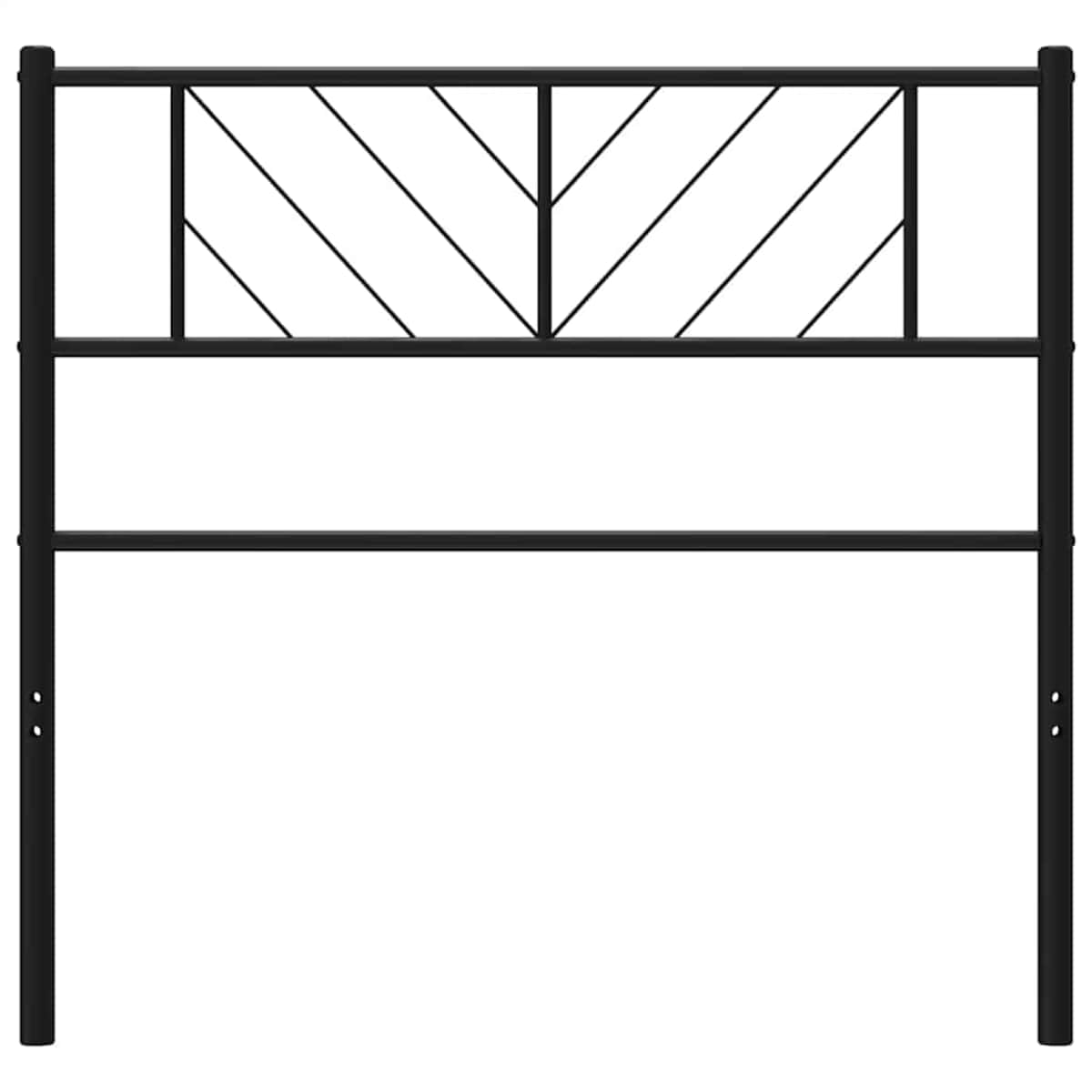 vidaXL Metalowe wymienne wezgłowie, czarne, 100 cm