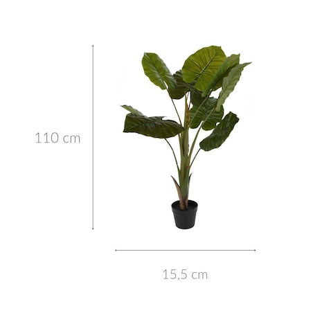 Sztuczna roślina doniczkowa ALOCASIA WENTII, wysoka, 110 cm