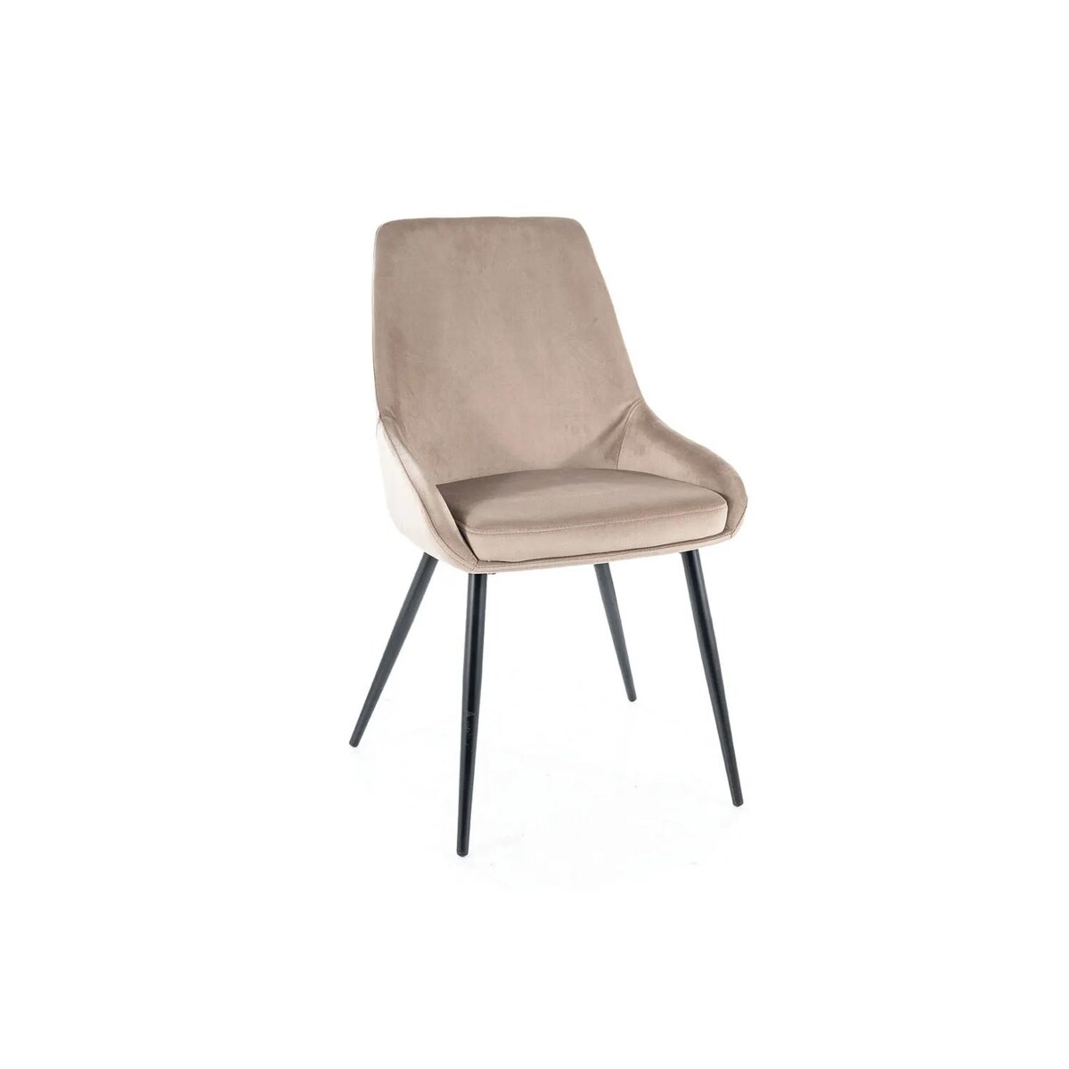 Krzesło tapicerowane COBE VELVET ciemnobeżowe