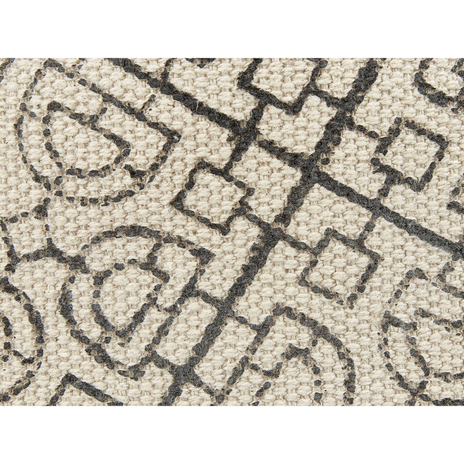 Puf bawełniany 50 x 30 cm beżowo-czarny SONATI