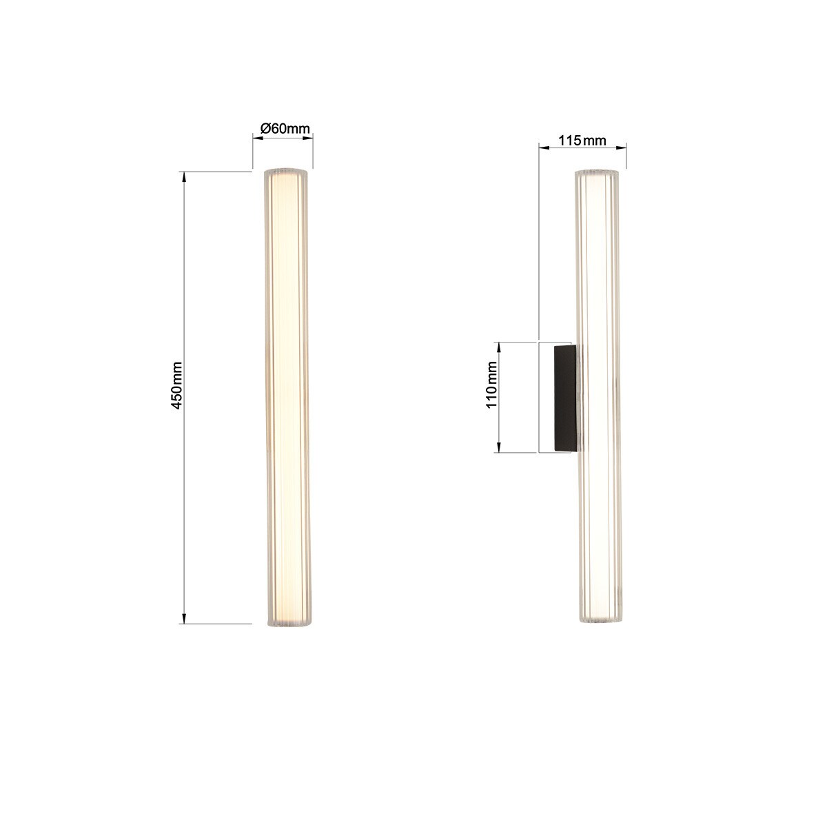 Kinkiet Light Prestige Linea transparentny LED CCT 3000K/4000K/6000K (regulowana) 1 szt.